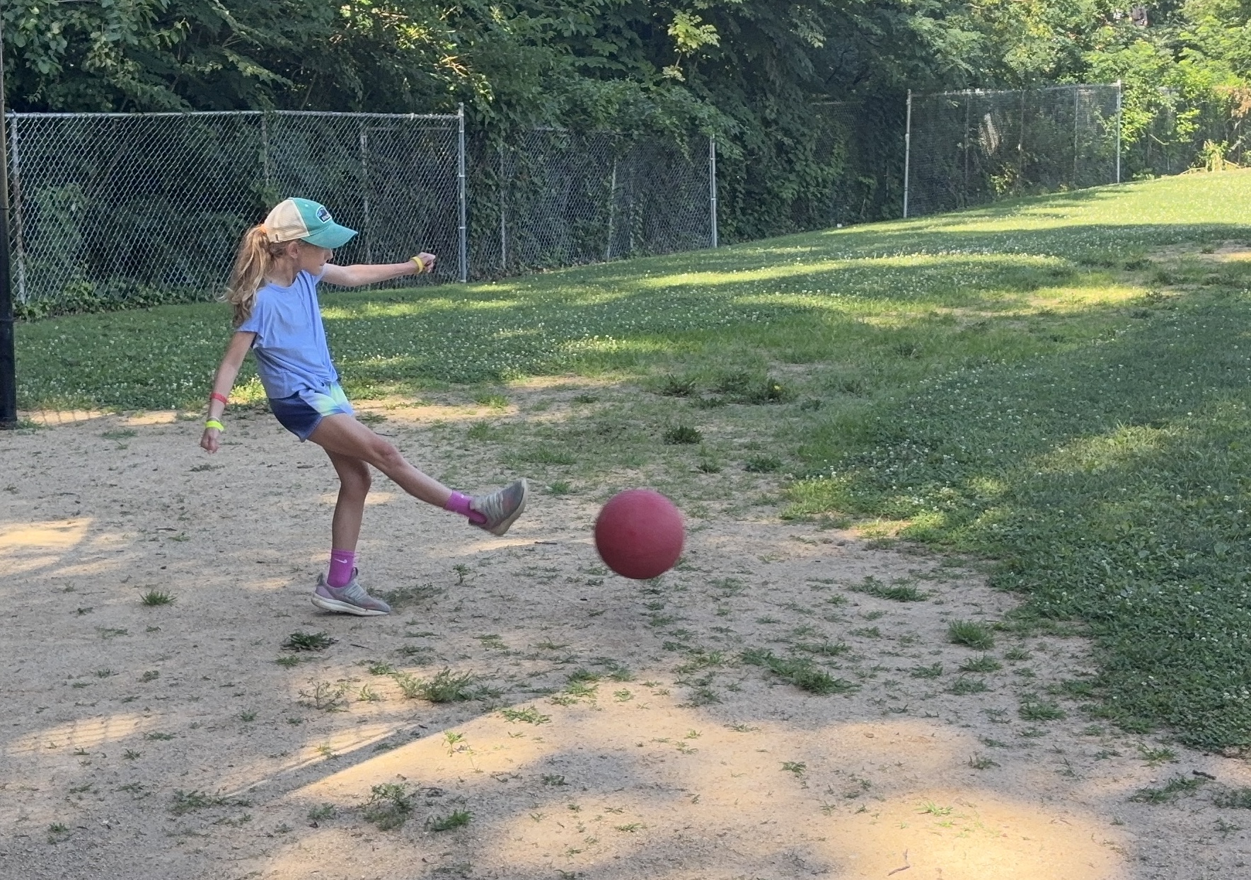 Addy putting the ball in play